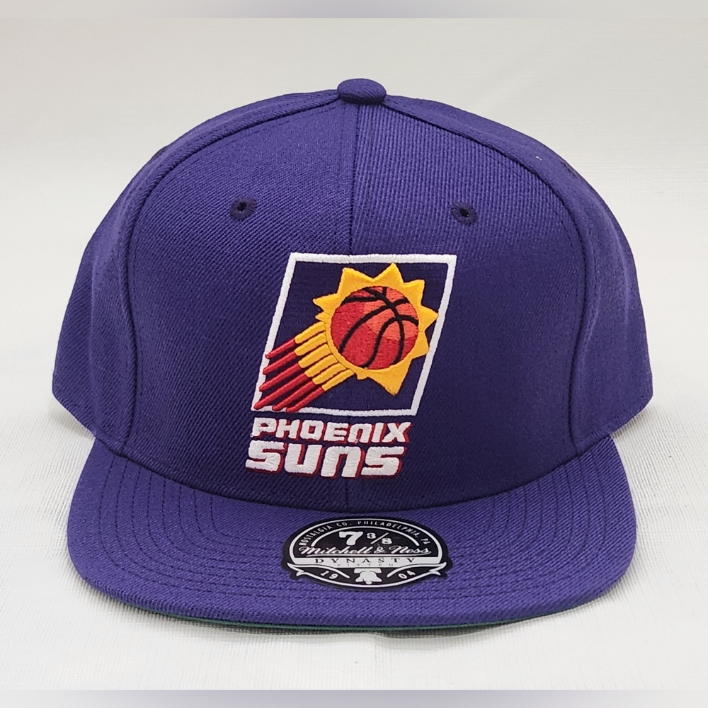 Mitchell & Ness Phoenix Suns Retro Logo Dynasty Fitted Purple Cap Size 7 3/8-NEW